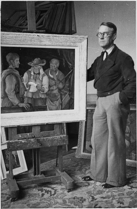 N. Eekman dans son atelier en 1943